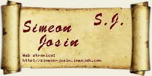 Simeon Josin vizit kartica